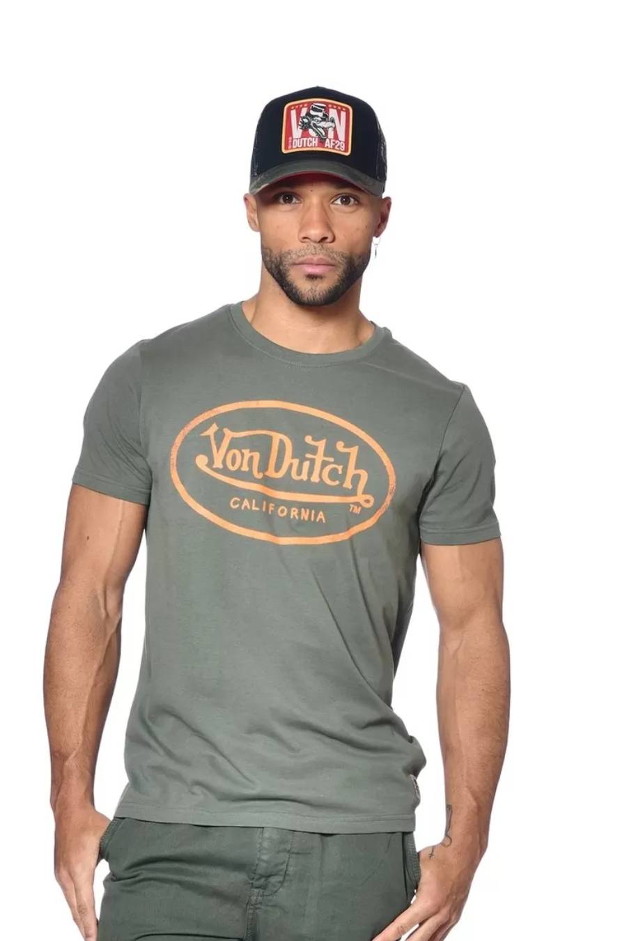 VON DUTCH T-Shirts VD/1/TRC/AARON/K - GREY-VDFR-VD1TRCAARONK-124-GREY 35101