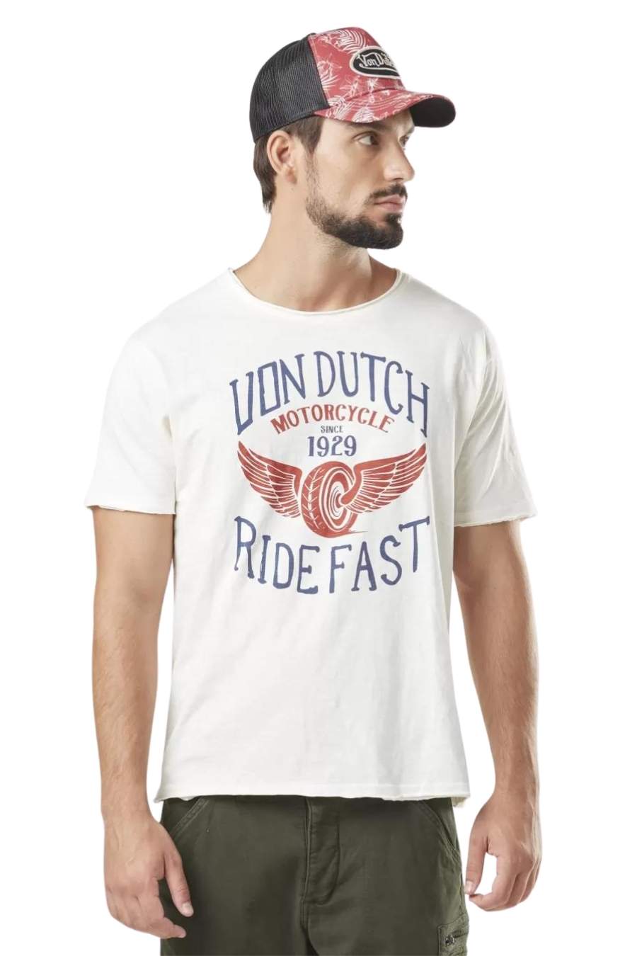 VON DUTCH T-Shirts VD/1/TR/FAST/O - WHITE-VDFR-VD1TRFASTO-124-WHITE 35102