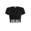 DIESEL-Γυναικείο-UFTEE-SPORT-CROPPED-T-SHIRT---Μαύρο