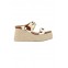 COLORS-OF-CALIFORNIA-Mules---Πλατφόρμες-JUTE-WEDGE-SANDAL-IN-PONY-HAIR---COW