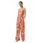 GARCIA-Γυναικείο-Παντελόνι-Tropical-Print-Πορτοκαλί