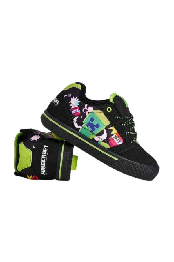 HEELYS Παιδικά Sneakers Minecraft Creeper Pro 25 - Μαύρο / Πράσινο