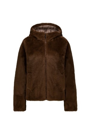 GARCIA GJ2600911 Γυναικείο Reversible Μπουφάν - Καφέ / Taupe