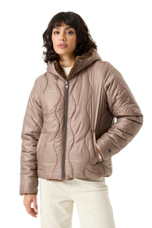GARCIA GJ2600911 Γυναικείο Reversible Μπουφάν - Καφέ / Taupe