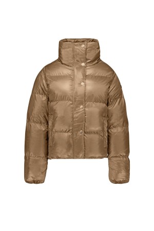 GARCIA GJ2600919 Γυναικείο Puffer Μπουφάν - Καφέ