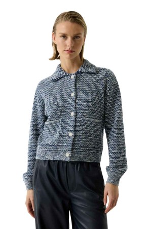GARCIA U260051_ladies Πλεκτή Ζακέτα - Μπλε