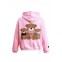 MOD WAVE MOVEMENT Φούτερ με Κουκούλα MWM TEDDY PATCH HOODIE - PINK
