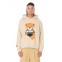 MOD WAVE MOVEMENT Φούτερ με Κουκούλα MWM TEDDY CANVAS PATCHES CROPPED HOODIE - BEIGE