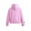 MOD WAVE MOVEMENT Φούτερ με Κουκούλα MWM TEDDY CANVAS PATCHES CROPPED HOODIE - PINK