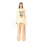 MOD WAVE MOVEMENT Φούτερ λαιμόκοψη MWM TEDDY PATCHWORK PRINT SWEATSHIRT - BEIGE