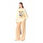 MOD WAVE MOVEMENT Φούτερ λαιμόκοψη MWM TEDDY PATCHWORK PRINT SWEATSHIRT - BEIGE
