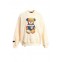 MOD WAVE MOVEMENT Φούτερ λαιμόκοψη MWM TEDDY PATCHWORK PRINT SWEATSHIRT - BEIGE