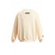 MOD WAVE MOVEMENT Φούτερ λαιμόκοψη MWM TEDDY PATCHWORK PRINT SWEATSHIRT - BEIGE
