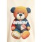 MOD WAVE MOVEMENT Φούτερ λαιμόκοψη MWM TEDDY PATCHWORK PRINT SWEATSHIRT - BEIGE