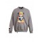 MOD WAVE MOVEMENT Φούτερ λαιμόκοψη MWM TEDDY PATCHWORK PRINT SWEATSHIRT - GREY