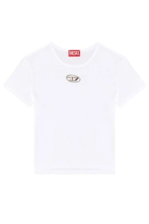 DIESEL Γυναικείο T-Shirts T-UNCUTIE-LONG-OD-Q1 T-SHIRT - ΛΕΥΚΟ