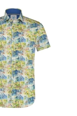 A FISH NAMED FRED Men's Shirt SS amalfi house - MULTI