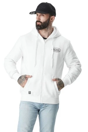 VON DUTCH Ανδρική Ζακέτα με Φερμουάρ  VD/1/SWZ/SLI/WN - Άσπρο