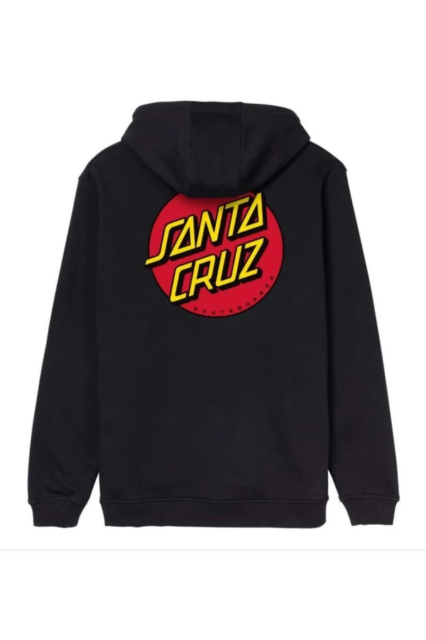SANTA CRUZ Unisex Φούτερ με Κουκούλα Classic Dot Chest Hood - ΜΑΥΡΟ