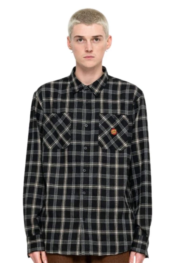 SANTA CRUZ Πουκάμισα Apex L/S Shirt - ΜΑΥΡΟ