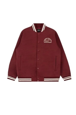 THE HUNDREDS Team Fleece Jacket - BURGUNDY