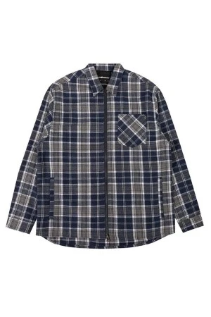 THE HUNDREDS overshirt Alma LS Woven - Μπλε καρό