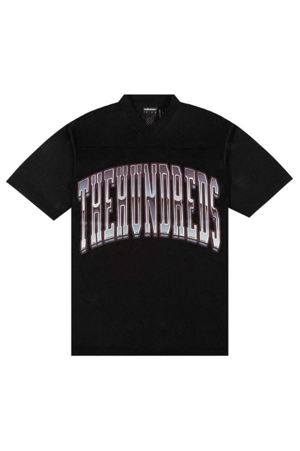 THE HUNDREDS T-Shirts Division Football Jersey - BLACK