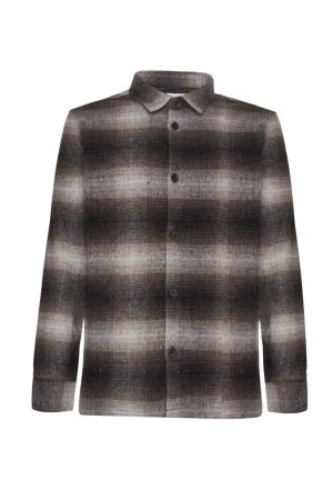 SEINSE πουκάμισο ανδρικό καρό Camicia M/L - Καφέ