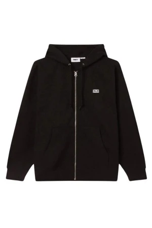OBEY Ζακέτες ESTABLISHED WORKS EYES ZIP HOOD II FLEECE - Μαύρο