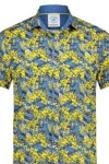 A FISH NAMED FRED Men's Shirt SS oleander blue/yellow - MULTI