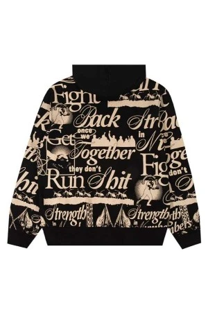 THE HUNDREDS hoodie Fight Back Pullover - BLACK