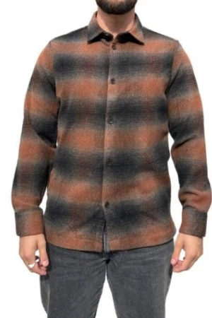 SEINSE πουκάμισο ανδρικό καρό Camicia M/L - Πορτοκαλί/Μαύρο
