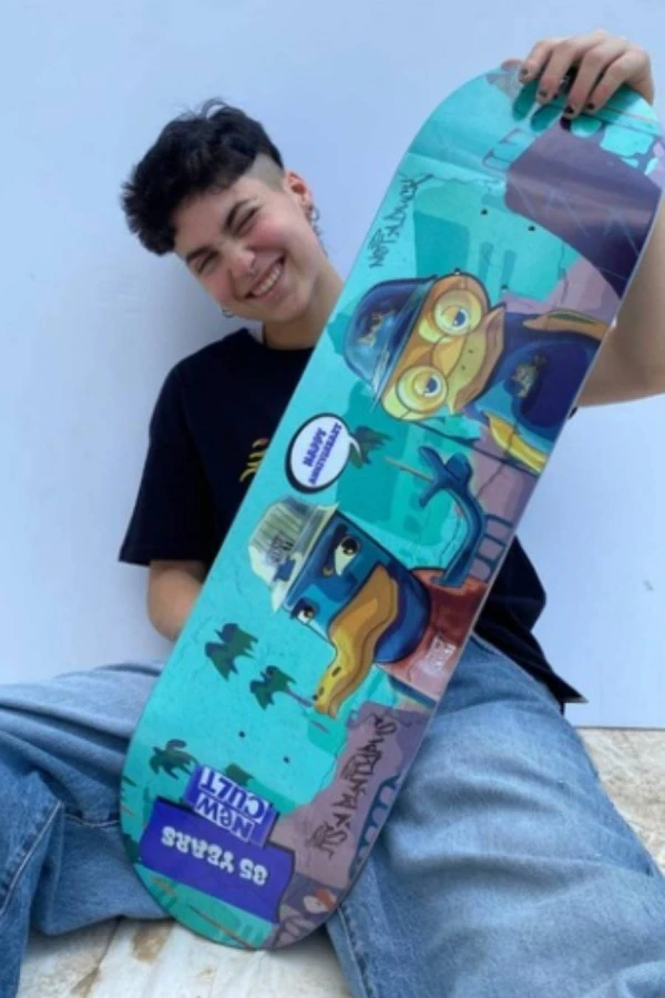 NEW CULT σανίδα Skateboard - Not A duck - Medium concave