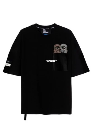 MOD WAVE MOVEMENT T-Shirts VANGUARDS DOG TSHIRT - MW082020619 - ΜΑΥΡΟ