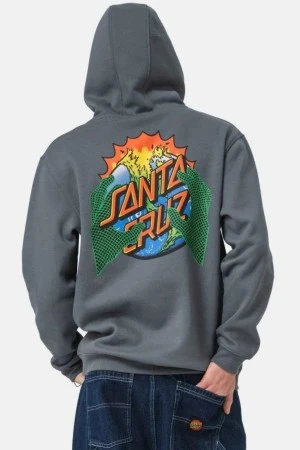 SANTA CRUZ Φούτερ με Κουκούλα Kendall End Of The Dot Hood - GREY