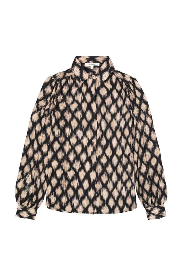 GARCIA Πουκάμισα I50233_ladies shirts ls - ΜΑΥΡΟ