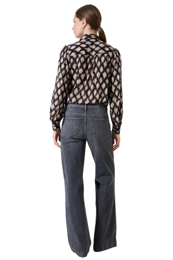 GARCIA Πουκάμισα I50233_ladies shirts ls - ΜΑΥΡΟ