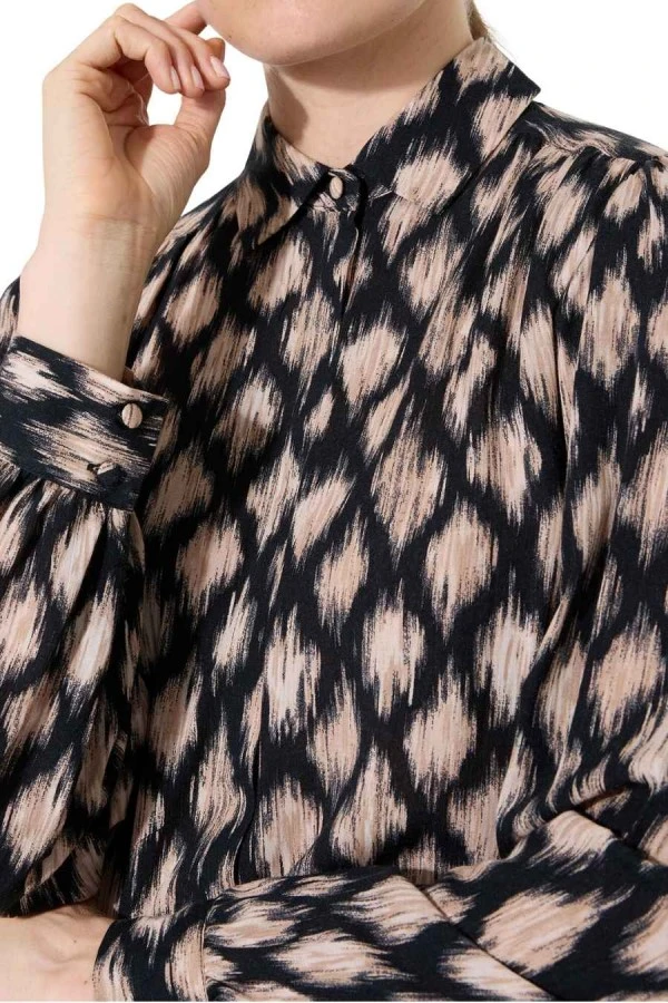 GARCIA Πουκάμισα I50233_ladies shirts ls - ΜΑΥΡΟ