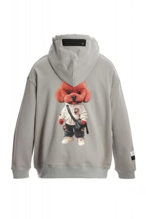 MOD WAVE MOVEMENT Φούτερ με Κουκούλα CAPSULE TEDDY- MW093060062 - ΓΚΡΙ