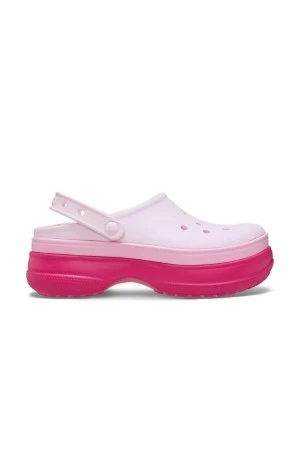 CROCS Classic Stacked Clog Slides – Pink