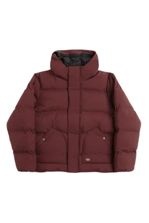 DICKIES Μπουφάν EAGLEVILLE HOODED PUFFER - ΜΠΟΡΝΤΟ