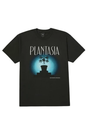 HUF T-Shirts PLANTASIA S/S TEE - BLACK