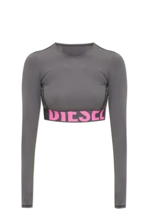 DIESEL Μακρυμάνικες Μπλούζες MELISSA-D-POP T-SHIRT L/S - ΓΚΡΙ