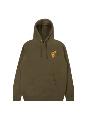 THE HUNDREDS Φούτερ Κουκούλα Honest World Pullover - Χακί