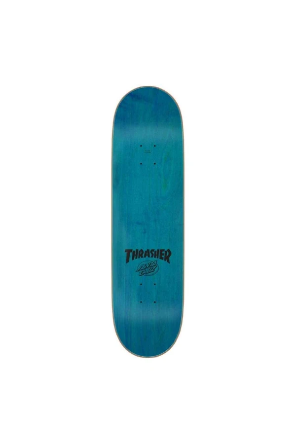SANTA CRUZ Skate Deck Santa Cruz x Thrasher Deck Thrasher Screaming Flame Logo Black 8.5 x 32.2 IN - ΜΑΥΡΟ