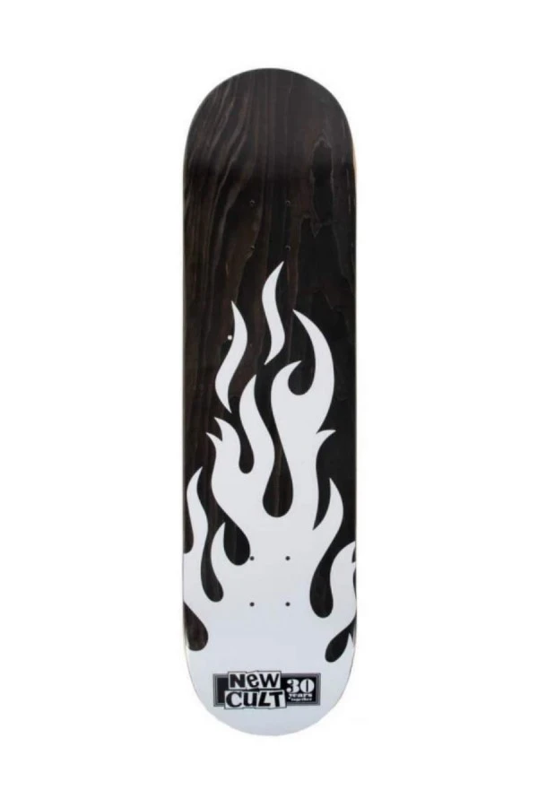 NEW CULT Skate Deck NEW CULT FLAMES DECK - BLACK