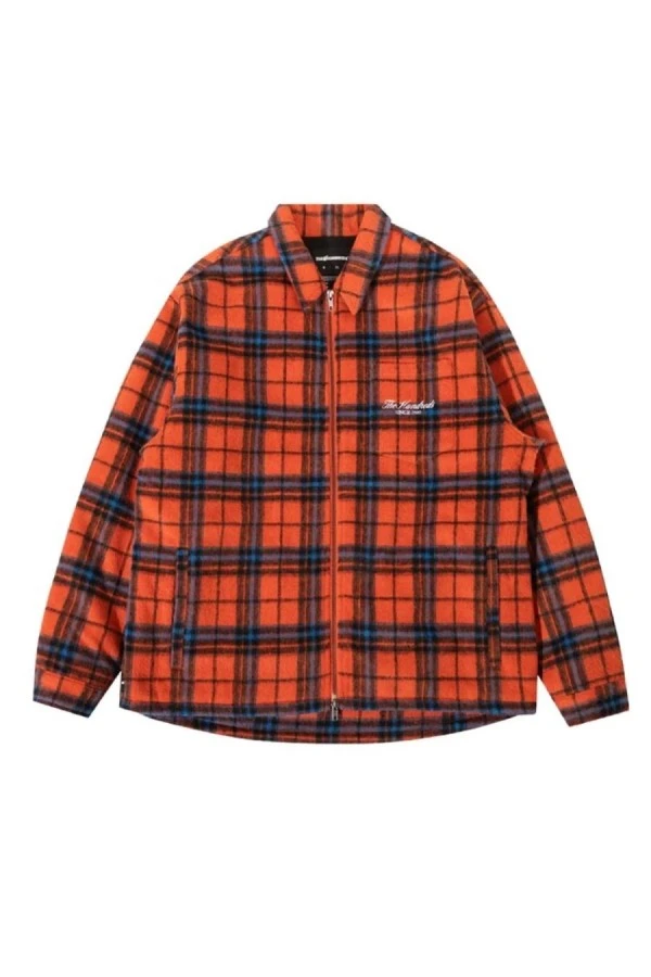 THE HUNDREDS Ανδρικές Ζακέτες Seville Plaid Woven - Πορτοκαλί