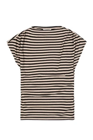 GARCIA Γυναικείο T-Shirt SS - ΜΑΥΡΟ/ΜΠΕΖ