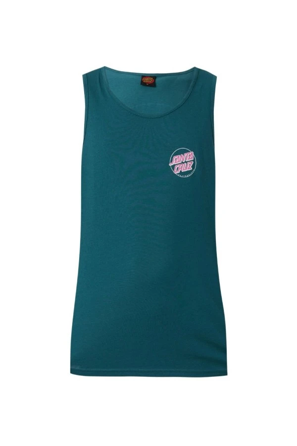 Santa Cruz Partial Dot Men's Tank Top - Teal