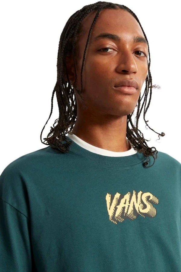 VANS T-Shirts Ανδρικό STONE SWIRL LOOSE SS - Mystic Moss Πράσινο